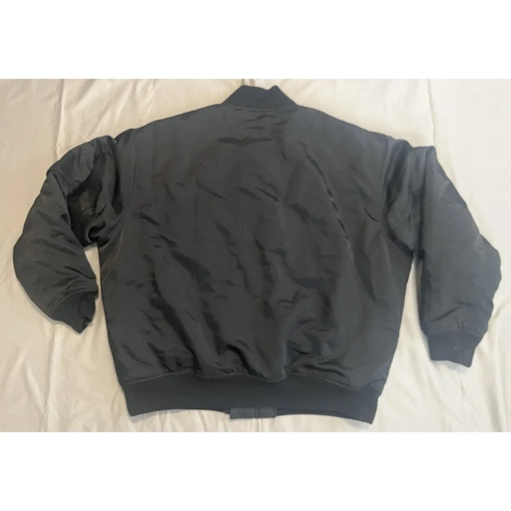 Air Jordan Reversible Varsity Jacket Black Coat Puffy 2XL DQ7344-010 - Picture 4 of 16